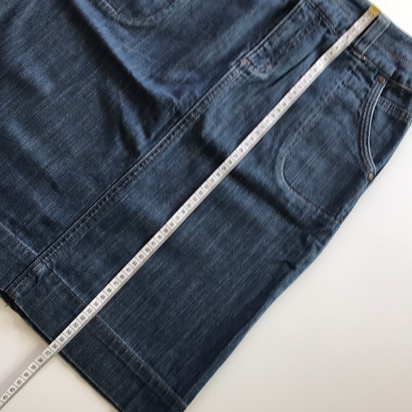 COLORADO womens 8 denim skirt 4 pockets mid blue back split front fly - Picture 15 of 16